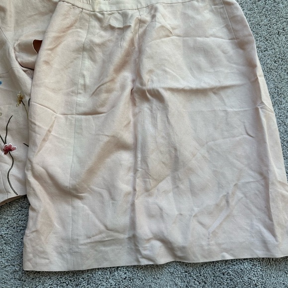 Vintage Donna Morgan Petite Size 12 floral business suit cottage white fairy - Picture 8 of 11